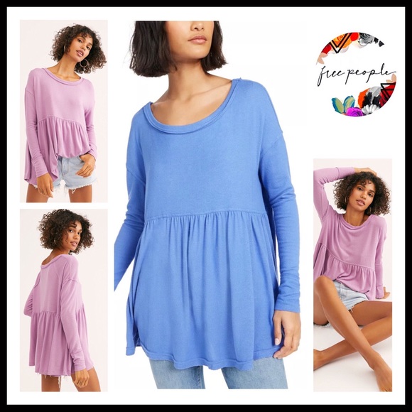 FREE PEOPLE BOHO FLOWY TUNIC TOP TEE A2C - Picture 2 of 16